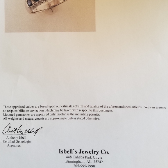 βββSOLDβββDIAMOND & SAPPHIRE RING - Picture 12 of 12